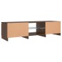 Mueble de TV con luces LED marrón roble 140x40x36 cm en Muebles TV | Comprar online en Foru.es