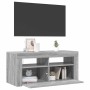 Mueble de TV con luces LED gris Sonoma 90x35x40 cm en Muebles TV | Comprar online en Foru.es