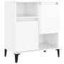 Aparador de madera contrachapada blanco brillante 60x35x70 cm de vidaXL, Aparadores - Ref: Foro24-821150, Precio: 62,51 €, De...