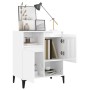 Aparador de madera contrachapada blanco brillante 60x35x70 cm de vidaXL, Aparadores - Ref: Foro24-821150, Precio: 62,51 €, De...