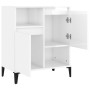 Aparador de madera contrachapada blanco brillante 60x35x70 cm de vidaXL, Aparadores - Ref: Foro24-821150, Precio: 62,51 €, De...