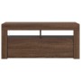 Mueble de TV con luces LED roble marrón 90x35x40 cm en Muebles TV | Comprar online en Foru.es