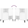 Aparador de madera contrachapada blanco brillante 60x35x70 cm de vidaXL, Aparadores - Ref: Foro24-821150, Precio: 62,51 €, De...