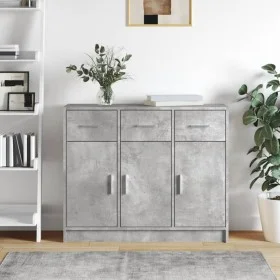 Aparador madera de ingeniería gris hormigón 91x28x75 cm de vidaXL, Aparadores - Ref: Foro24-823012, Precio: 99,78 €, Descuent...