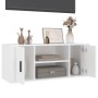 Mueble para TV madera contrachapada blanco 100x35x40 cm en Muebles TV | Comprar online en Foru.es