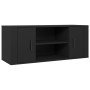 Mueble para TV madera contrachapada negra 100x35x40 cm en Muebles TV | Comprar online en Foru.es