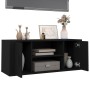 Mueble para TV madera contrachapada negra 100x35x40 cm en Muebles TV | Comprar online en Foru.es