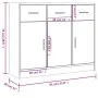 Aparador madera de ingeniería gris hormigón 91x28x75 cm de vidaXL, Aparadores - Ref: Foro24-823012, Precio: 99,78 €, Descuent...