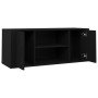Mueble para TV madera contrachapada negra 100x35x40 cm en Muebles TV | Comprar online en Foru.es