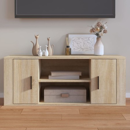 Mueble para TV madera contrachapada color roble 100x35x40 cm en Muebles TV | Comprar online en Foru.es