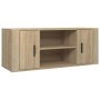 Mueble para TV madera contrachapada color roble 100x35x40 cm en Muebles TV | Comprar online en Foru.es