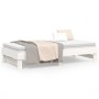 Sofá cama extraíble madera maciza de pino blanco 2x(90x190) cm de vidaXL, Camas y somieres - Ref: Foro24-823390, Precio: 183,...
