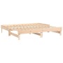 Sofá cama extraíble madera maciza de pino 2x(90x190) cm de vidaXL, Camas y somieres - Ref: Foro24-823389, Precio: 154,19 €, D...