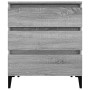 Aparador de madera contrachapada gris Sonoma 60x35x70 cm de vidaXL, Aparadores - Ref: Foro24-823054, Precio: 61,47 €, Descuen...