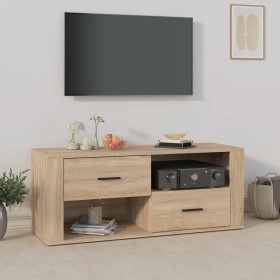 Mueble para TV madera contrachapada color roble 100x35x40 cm en Muebles TV | Comprar online en Foru.es