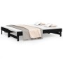 Sofá cama extraíble madera maciza de pino negro 2x(90x200) cm de vidaXL, Camas y somieres - Ref: Foro24-823383, Precio: 134,4...