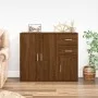 Aparador madera contrachapada roble marrón 91x29,5x75 cm de vidaXL, Aparadores - Ref: Foro24-823276, Precio: 94,33 €, Descuen...