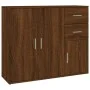Aparador madera contrachapada roble marrón 91x29,5x75 cm de vidaXL, Aparadores - Ref: Foro24-823276, Precio: 94,33 €, Descuen...