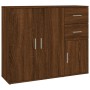 Aparador madera contrachapada roble marrón 91x29,5x75 cm de vidaXL, Aparadores - Ref: Foro24-823276, Precio: 97,72 €, Descuen...