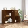 Aparador madera contrachapada roble marrón 91x29,5x75 cm de vidaXL, Aparadores - Ref: Foro24-823276, Precio: 94,33 €, Descuen...