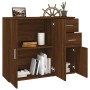 Aparador madera contrachapada roble marrón 91x29,5x75 cm de vidaXL, Aparadores - Ref: Foro24-823276, Precio: 97,72 €, Descuen...