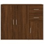 Aparador madera contrachapada roble marrón 91x29,5x75 cm de vidaXL, Aparadores - Ref: Foro24-823276, Precio: 97,72 €, Descuen...