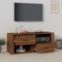 Mueble TV madera contrachapada color marrón roble 100x35x40 cm en Muebles TV | Comprar online en Foru.es