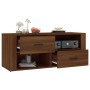 Mueble TV madera contrachapada color marrón roble 100x35x40 cm en Muebles TV | Comprar online en Foru.es