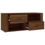 Mueble TV madera contrachapada color marrón roble 100x35x40 cm en Muebles TV | Comprar online en Foru.es