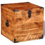 Cofre de almacenamiento cúbico de madera de mango rugosa de vidaXL, Baúles de almacenamiento - Ref: Foro24-241636, Precio: 15...