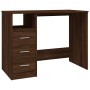 Escritorio con cajones contrachapada marrón roble 102x50x76 cm de vidaXL, Escritorios - Ref: Foro24-823039, Precio: 94,88 €, ...
