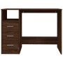 Escritorio con cajones contrachapada marrón roble 102x50x76 cm de vidaXL, Escritorios - Ref: Foro24-823039, Precio: 94,88 €, ...
