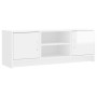 Mueble de TV madera de ingeniería blanco brillo 102x30x37,5 cm en Muebles TV | Comprar online en Foru.es