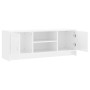Mueble de TV madera de ingeniería blanco brillo 102x30x37,5 cm en Muebles TV | Comprar online en Foru.es