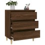 Aparador madera contrachapada marrón roble 60x35x70 cm de vidaXL, Aparadores - Ref: Foro24-823047, Precio: 58,82 €, Descuento: %