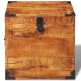 Cofre de almacenamiento cúbico de madera de mango rugosa de vidaXL, Baúles de almacenamiento - Ref: Foro24-241636, Precio: 15...