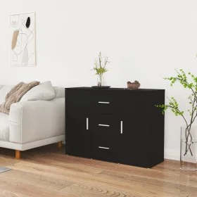 Aparador de madera contrachapada negro 91x29,5x65 cm de vidaXL, Aparadores - Ref: Foro24-823343, Precio: 81,80 €, Descuento: %