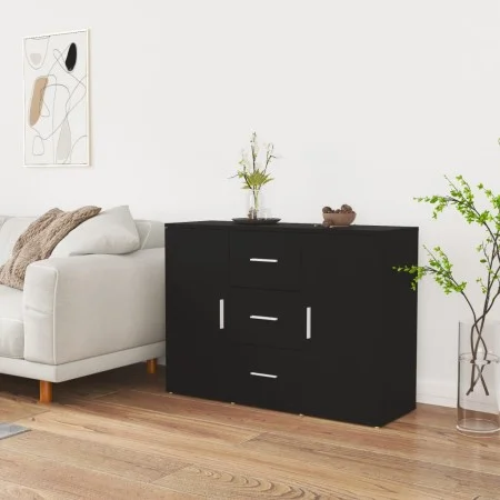 Black plywood sideboard 91x29.5x65 cm by vidaXL, Sideboards - Ref: Foro24-823343, Price: 81,80 €, Discount: %