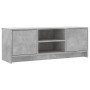 Mueble de TV madera de ingeniería gris hormigón 102x30x37,5 cm en Muebles TV | Comprar online en Foru.es