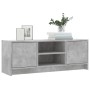 Mueble de TV madera de ingeniería gris hormigón 102x30x37,5 cm en Muebles TV | Comprar online en Foru.es