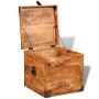 Cofre de almacenamiento cúbico de madera de mango rugosa de vidaXL, Baúles de almacenamiento - Ref: Foro24-241636, Precio: 15...