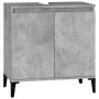 Armario de lavabo madera contrachapada gris hormigón 58x33x60cm de vidaXL, Tocadores de baño - Ref: Foro24-821264, Precio: 53...