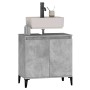 Armario de lavabo madera contrachapada gris hormigón 58x33x60cm de vidaXL, Tocadores de baño - Ref: Foro24-821264, Precio: 53...