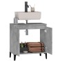 Armario de lavabo madera contrachapada gris hormigón 58x33x60cm de vidaXL, Tocadores de baño - Ref: Foro24-821264, Precio: 53...