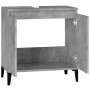 Armario de lavabo madera contrachapada gris hormigón 58x33x60cm de vidaXL, Tocadores de baño - Ref: Foro24-821264, Precio: 53...