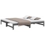 Sofá cama extraíble madera maciza de pino gris 2x(90x200) cm de vidaXL, Camas y somieres - Ref: Foro24-823406, Precio: 149,01...