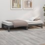 Sofá cama extraíble madera maciza de pino gris 2x(90x200) cm de vidaXL, Camas y somieres - Ref: Foro24-823406, Precio: 149,01...