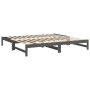 Sofá cama extraíble madera maciza de pino gris 2x(90x200) cm de vidaXL, Camas y somieres - Ref: Foro24-823406, Precio: 149,01...
