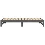 Sofá cama extraíble madera maciza de pino gris 2x(90x200) cm de vidaXL, Camas y somieres - Ref: Foro24-823406, Precio: 149,01...