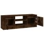 Mueble de TV con puerta roble ahumado 102x30x36 cm de vidaXL, Muebles TV - Ref: Foro24-823355, Precio: 50,41 €, Descuento: %